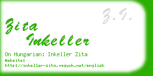 zita inkeller business card